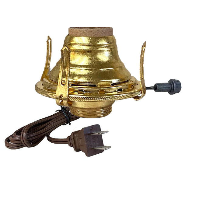 Brass Electric Lamp Burners, Brown no.2 - Paxton Hardware ltd