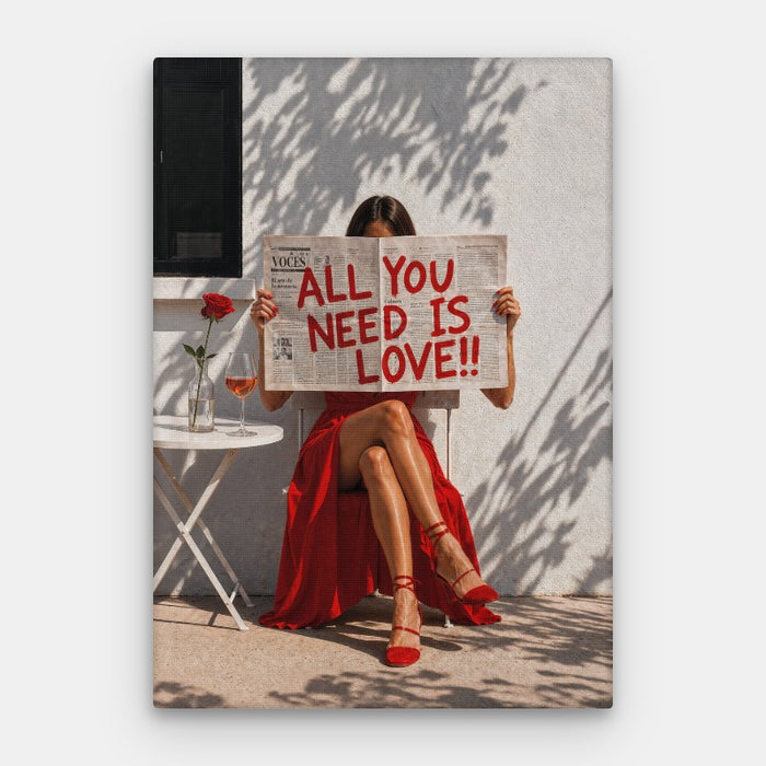 All You Need Is Love Canvas — Canvas Vertical #01