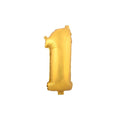 Aluminum Foil Number Balloon, Gold, 34-Inch