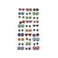 Animated Googly Eyes Self Adhesive Sticker, Assorted Cartoon, 1-Inch, 30-Piece