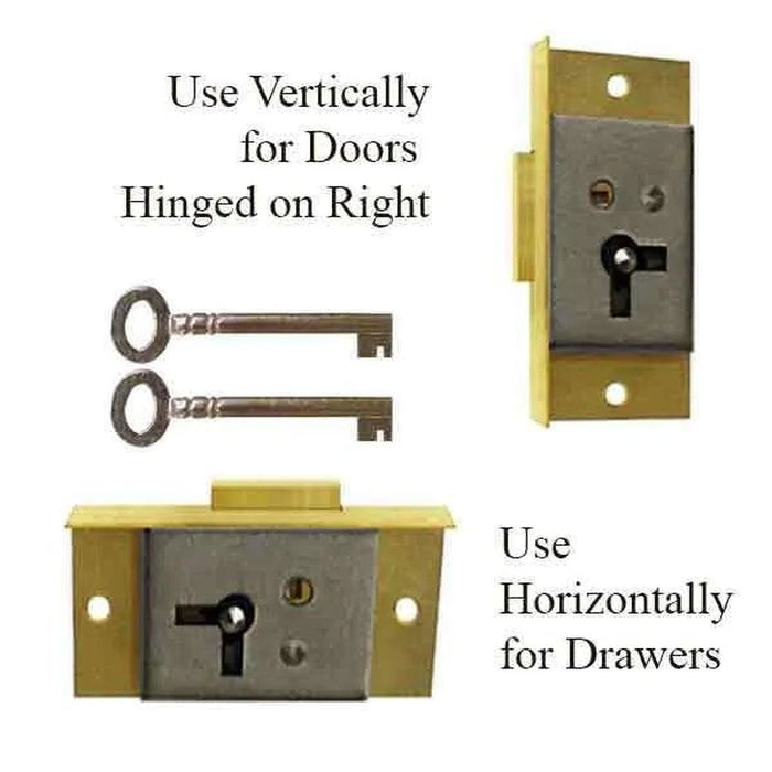 Antique Furniture Locks, small - hinged right - paxton hardware ltd