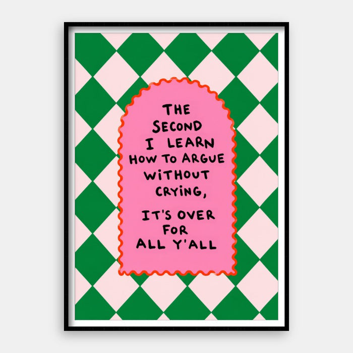 Argue Without Crying — Art Print Vertical #01