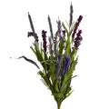 Artificial Cattail Perennial Spring Floral Bush, 19-Inch, Purple