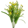 Artificial Daisy Bush Spray, Yellow, 19-Inch