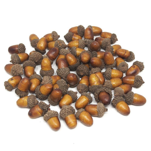 Artificial Decorative Acorns Fall Harvest, 1-Inch, 60-Count