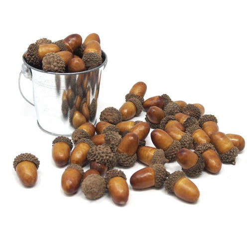 Artificial Decorative Acorns Fall Harvest, 1-Inch, 60-Count