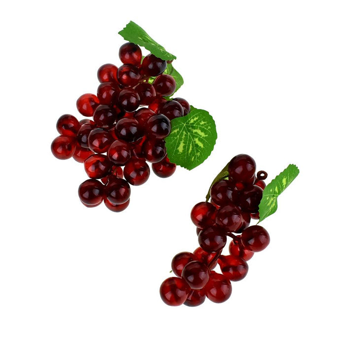 Artificial Decorative Grapes Bunch, 4-Inch, 12-Piece, Burgundy