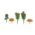 Artificial Green and Orange Succulent Picks, 5-Piece