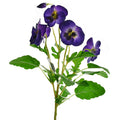 Artificial Pansy Spray, Purple, 16-1/2-Inch