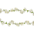 Artificial Wildflower Branch Garland, Ivory, 68-Inch