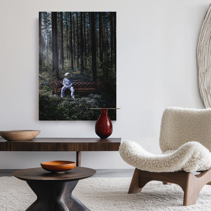 Astronaut in the Forest Canvas