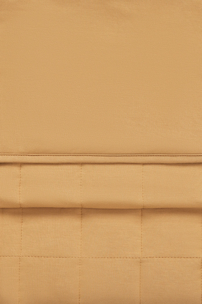 Front and Back side of Baby Blanket in Ochre