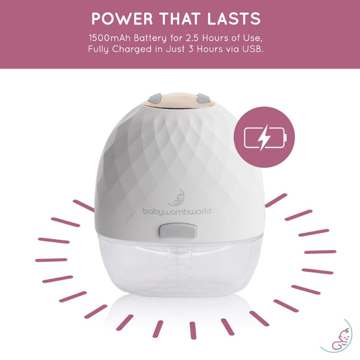 BABYWOMBWORLD WEARABLE HANDS-FREE BREAST PUMP B4062