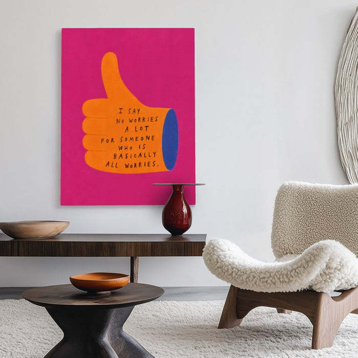 Basically All Worries Canvas — Canvas Vertical #02