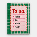 Bathroom Rules Canvas — Canvas Vertical #01