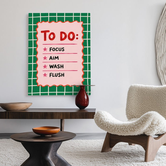 Bathroom Rules Canvas — Canvas Vertical #02