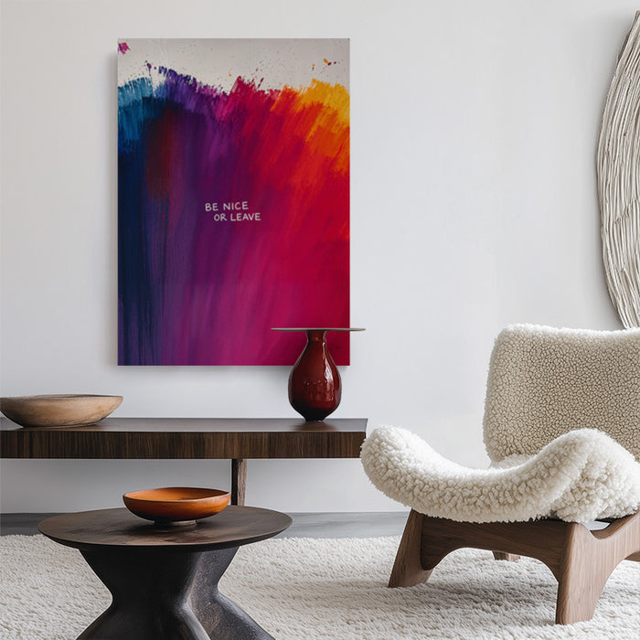 Be Nice Or Leave Canvas