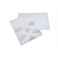 Blank Invitations Rectangle Laser Cut Design With Studs, White, 7-1/4 Inch, 8-Piece