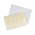 Blank Rectangular Scroll Lace Laser Cut Invitations, 7-1/2-Inch, 8-Piece, Ivory
