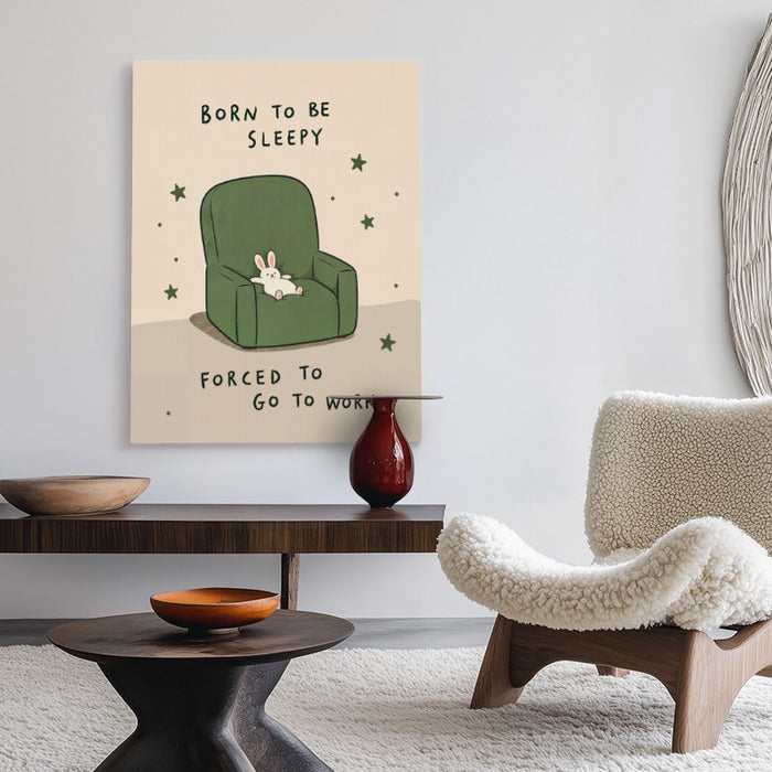 Born To Be Sleepy Canvas
