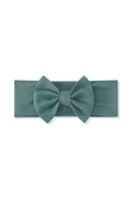 Bow Headband in Pine on a white background