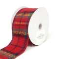 Christmas Flannel Plaid Wired Edge Ribbon, 2-1/2-Inch, 10-Yard, Red/Blue/Green