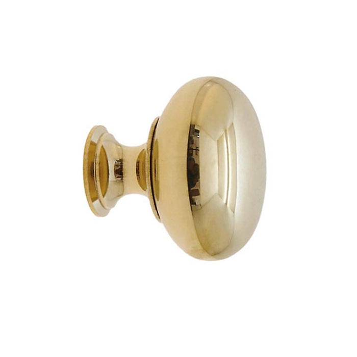 Side view of 1" Brass Cabinet Knob - Paxton Hardware