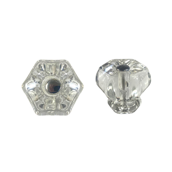 Clear Glass Cabinet Knob with 1-1/4" Grip - Paxton Hardware