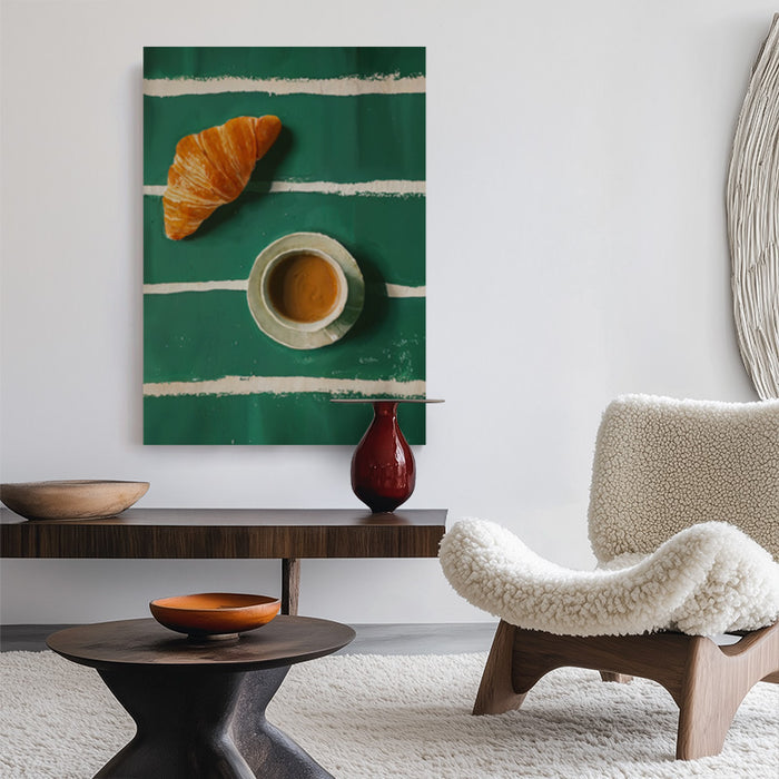 Coffee And Croissant Canvas