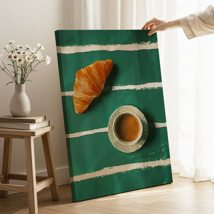 Coffee And Croissant Canvas