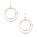 Concentric Circle Drop Earrings, Rose Gold, 1-1/2-Inch