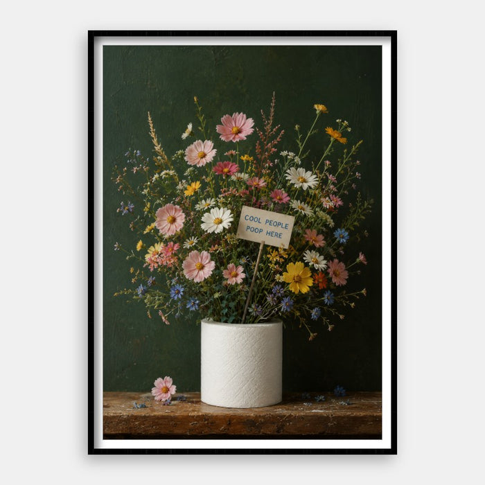Cool People Poop Here — Art Print Vertical #01