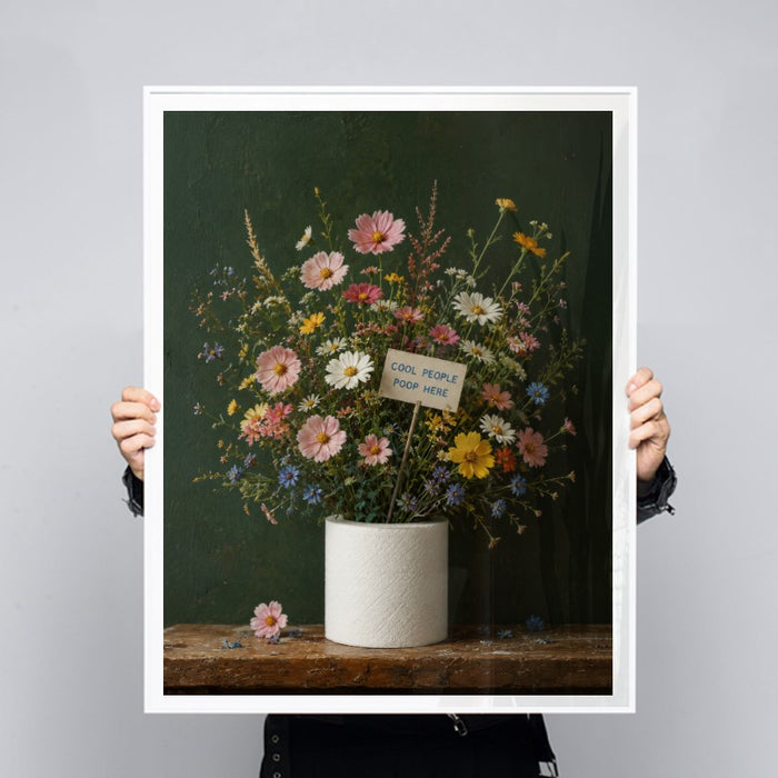Cool People Poop Here — Art Print Vertical #03