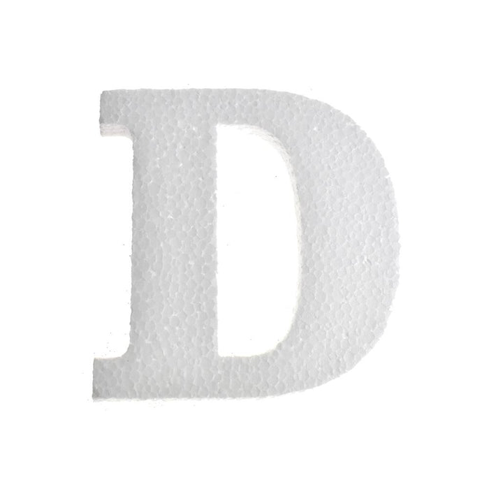 Craft Styrofoam Letter Cut Out "D", 4-3/4-Inch, 12-Count