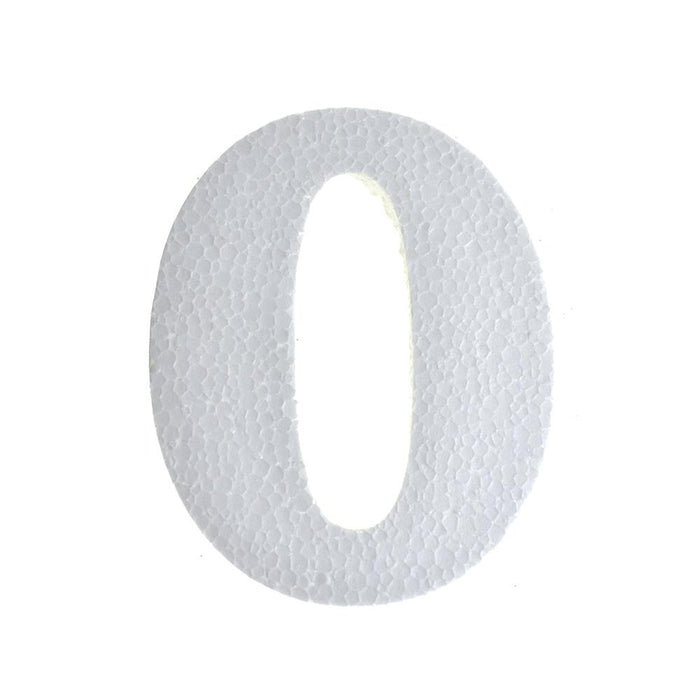 Craft Styrofoam Number Cut Out "0", 4-3/4-Inch, 12-Count