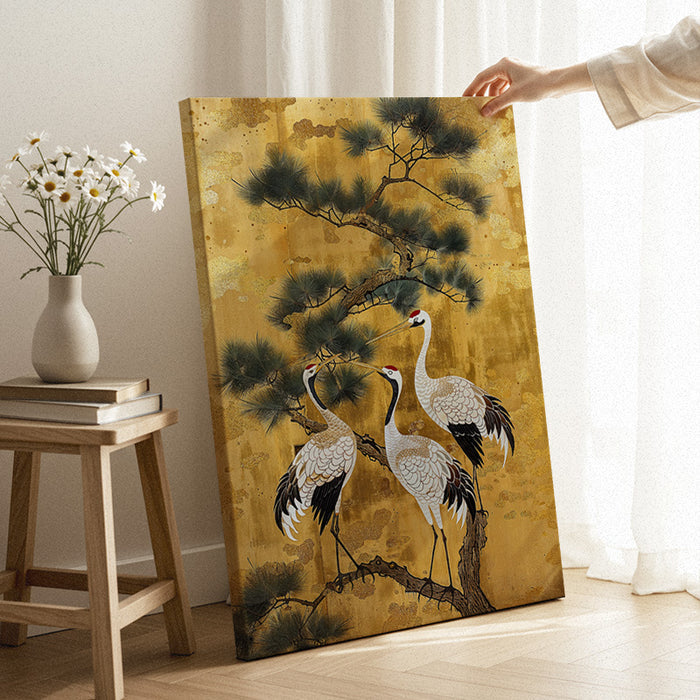 Cranes of Gold Canvas