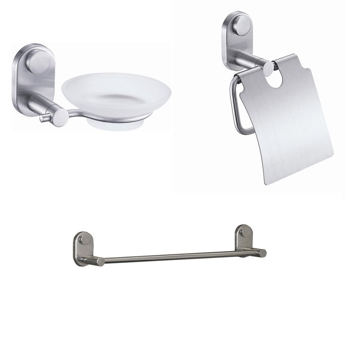 DAX Bathroom Set - Satin Finish (DAX-G02-S-OFF01)