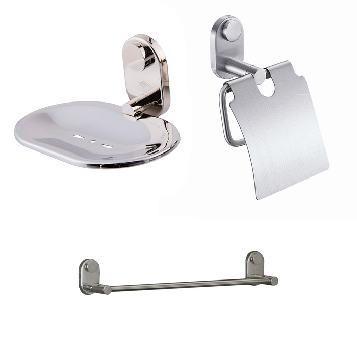 DAX Bathroom Set  -  Satin Finish (DAX-G02-S-OFF02)