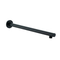 DAX Brass Round Shower Arm - 12" - Matte Black Finish (DAX-1053-300-BL)