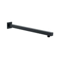 DAX Brass Square Shower Arm - 18" - Matte Black Finish (DAX-1011-450-BL)