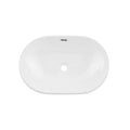 DAX Ceramic Oval Single Bowl Bathroom Vessel Sink, White Finish,  23 x 15-1/2 x 7 Inches (BSN-243C)