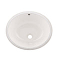 DAX Ceramic Oval Single Bowl Undermount Bathroom Sink, Ivory Finish,  18-1/4 x 15 x 7-1/2 Inches (BSN-101)
