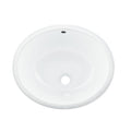 DAX Ceramic Oval Single Bowl Undermount Bathroom Sink, White Finish,  18-1/16 x 15-13/16 x 8-3/16 Inches (BSN-100)