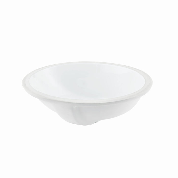 DAX Ceramic Oval Single Bowl Undermount Bathroom Sink, White Finish,  18-1/16 x 15-13/16 x 8-3/16 Inches (BSN-100)