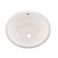 DAX Ceramic Oval Single Bowl Undermount Bathroom Sink, White Finish, 19-1/2 x 8-1/4 x 15-15/16 Inches (BSN-200)