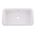 DAX Ceramic Rectangle Single Bowl Bathroom Vessel Sink, White Finish,  27 x 14-3/4 x 6-3/4 Inches (BSN-285G)