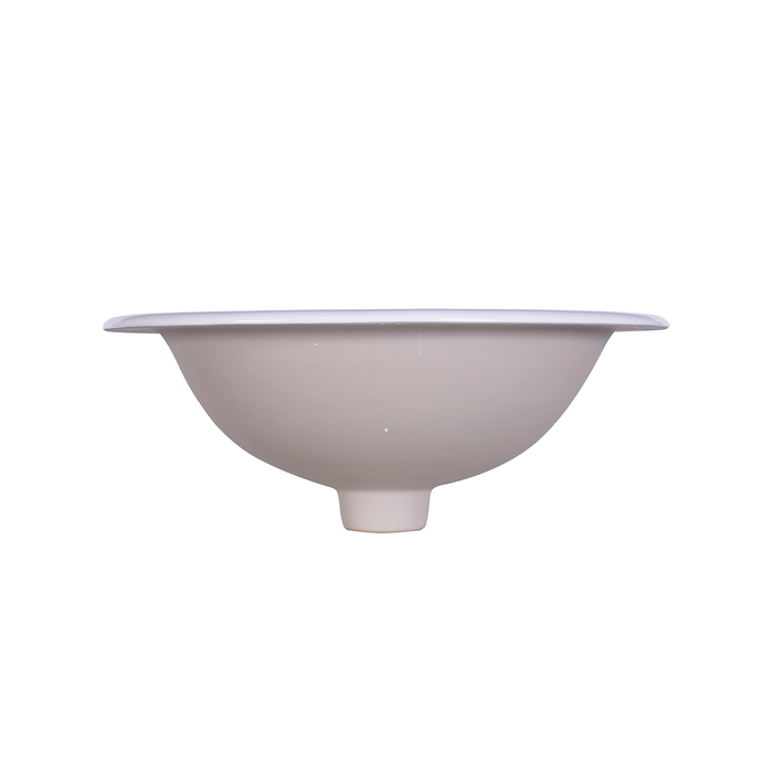 DAX Ceramic Single Bowl Top Mount Bathroom Sink, White Finish,  19-11/16 x 17-11/16 x 8-1/4 Inches (BSN-209-W)