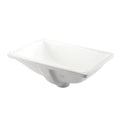 A white ceramic square single bowl undermount bathroom sink. Order now at www.daxib.com