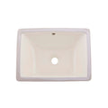 DAX Ceramic Square Single Bowl Undermount Bathroom Sink, Ivory Finish, 18-1/2 x 13 x 7-1/2 Inches (BSN-202B-I)