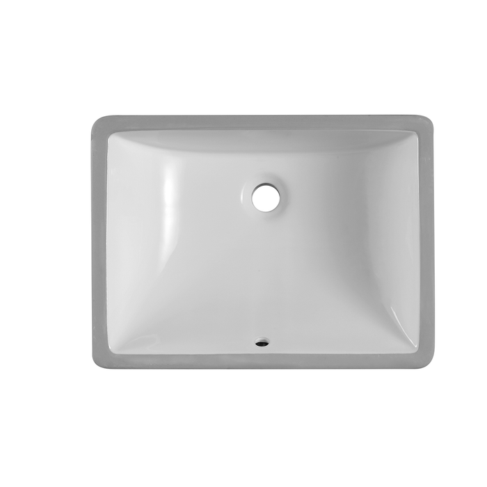DAX Ceramic Square Undermount Bathroom Basin - 18"x13" (BSN-202M-W)